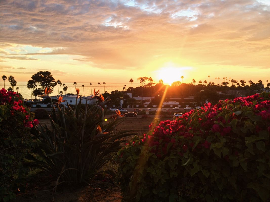 Sunset over Encinitas, California